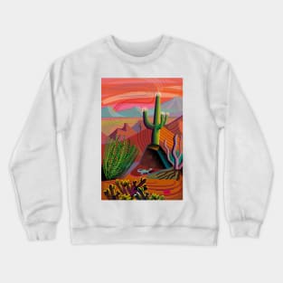 Gila River Desert Sunset Crewneck Sweatshirt